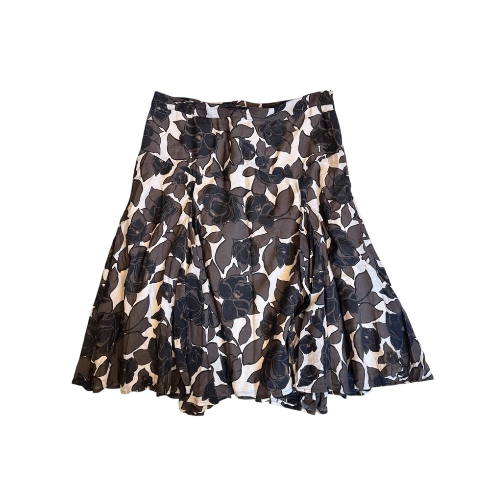 Floral Black and White Women's Skirt